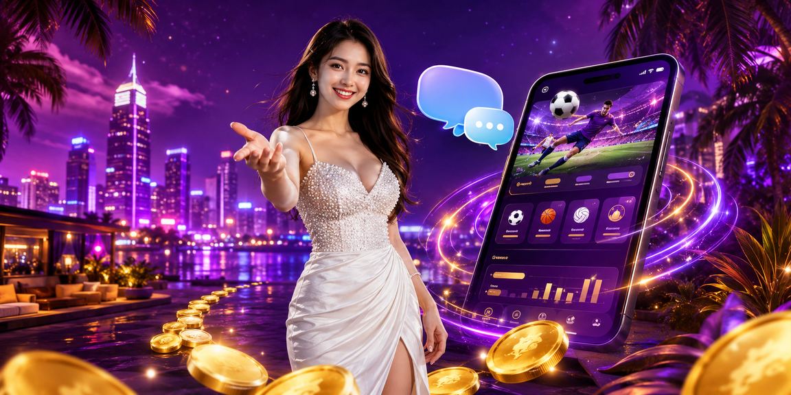 Không khí cá cược thể thao sôi động tại TP. Hồ Chí Minh với màn hình neon hiển thị tỷ lệ kèo bóng đá trực tuyến